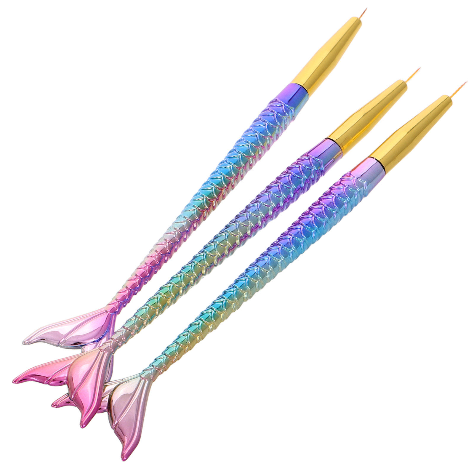3Pcs Mermaid Tail Nail Art Lin – Detailing Brush Set Bewertung und Preis