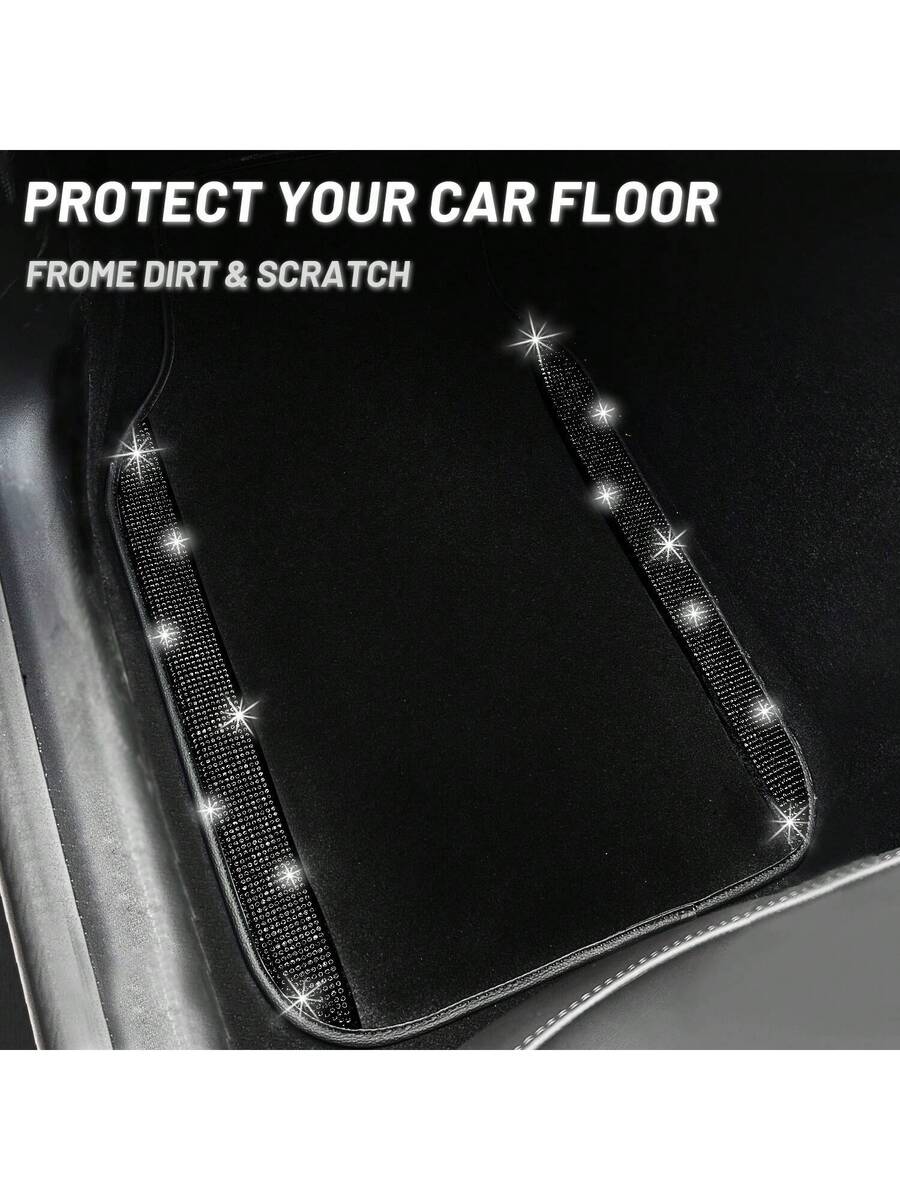 Bling Car Floor Mats Set With  – Dirt Brush Interior Bewertung und Preis
