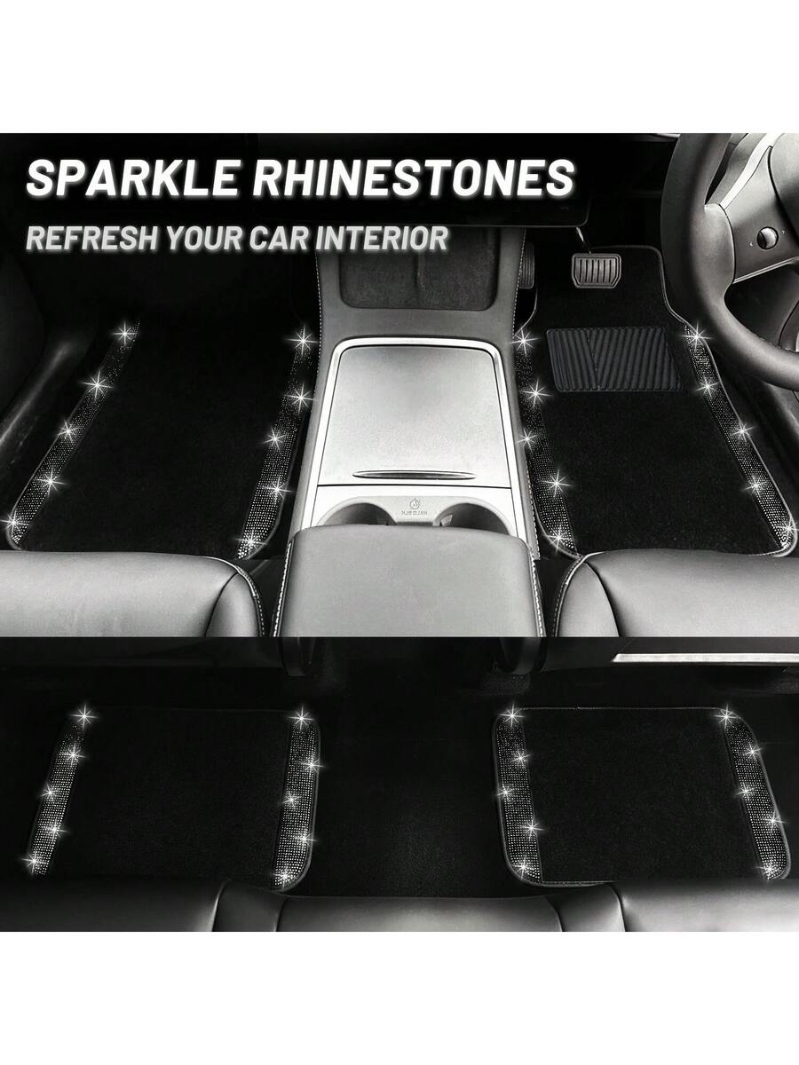Bling Car Floor Mats Set With  – Dirt Brush Interior Bewertung und Preis