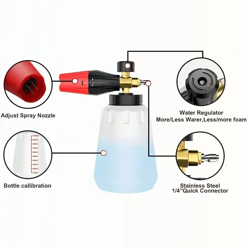 High Pressure PA Foam Cannon   – Pressure Washer Foam Gun Bewertung und Preis
