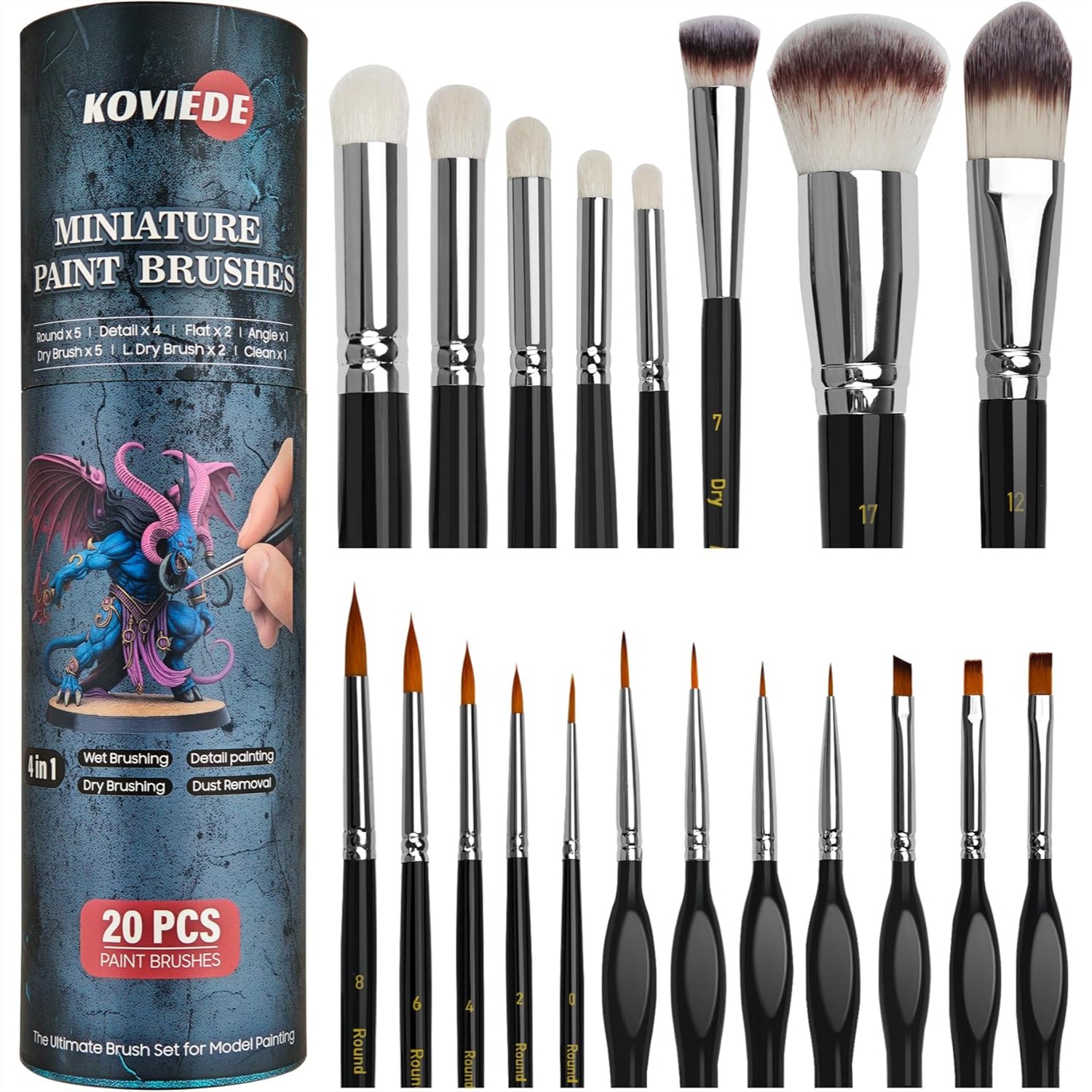 20Pcs Miniature Paint Brushes  – Detailing Brush Set Bewertung und Preis
