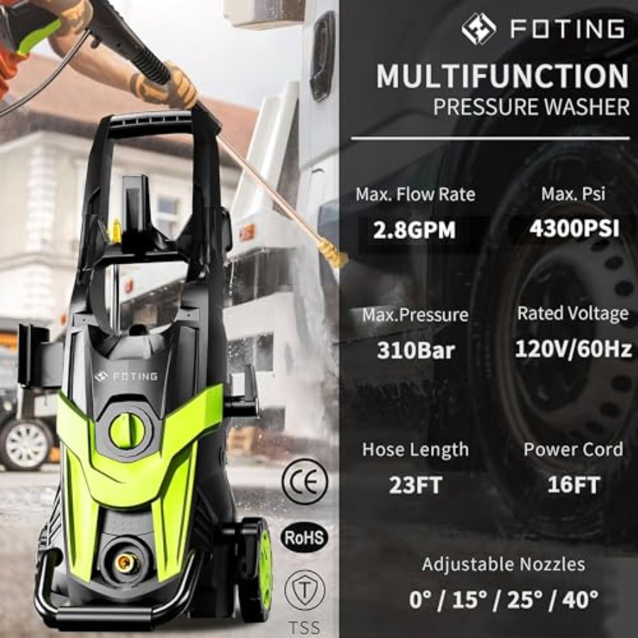 Power waher 4300PSI with 4 Qui – Foam Cannon Car Wash Bewertung und Preis