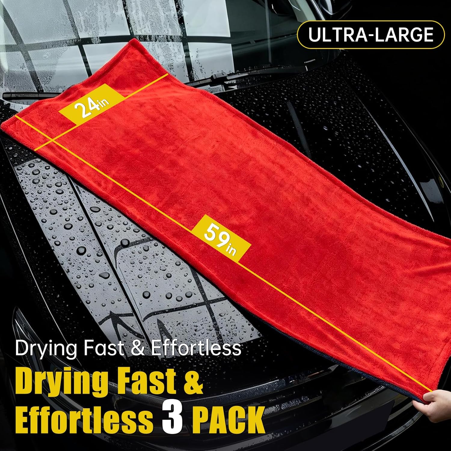 3-Pack Car Drying Towel Microf – Microfiber Towel Detailing Bewertung und Preis