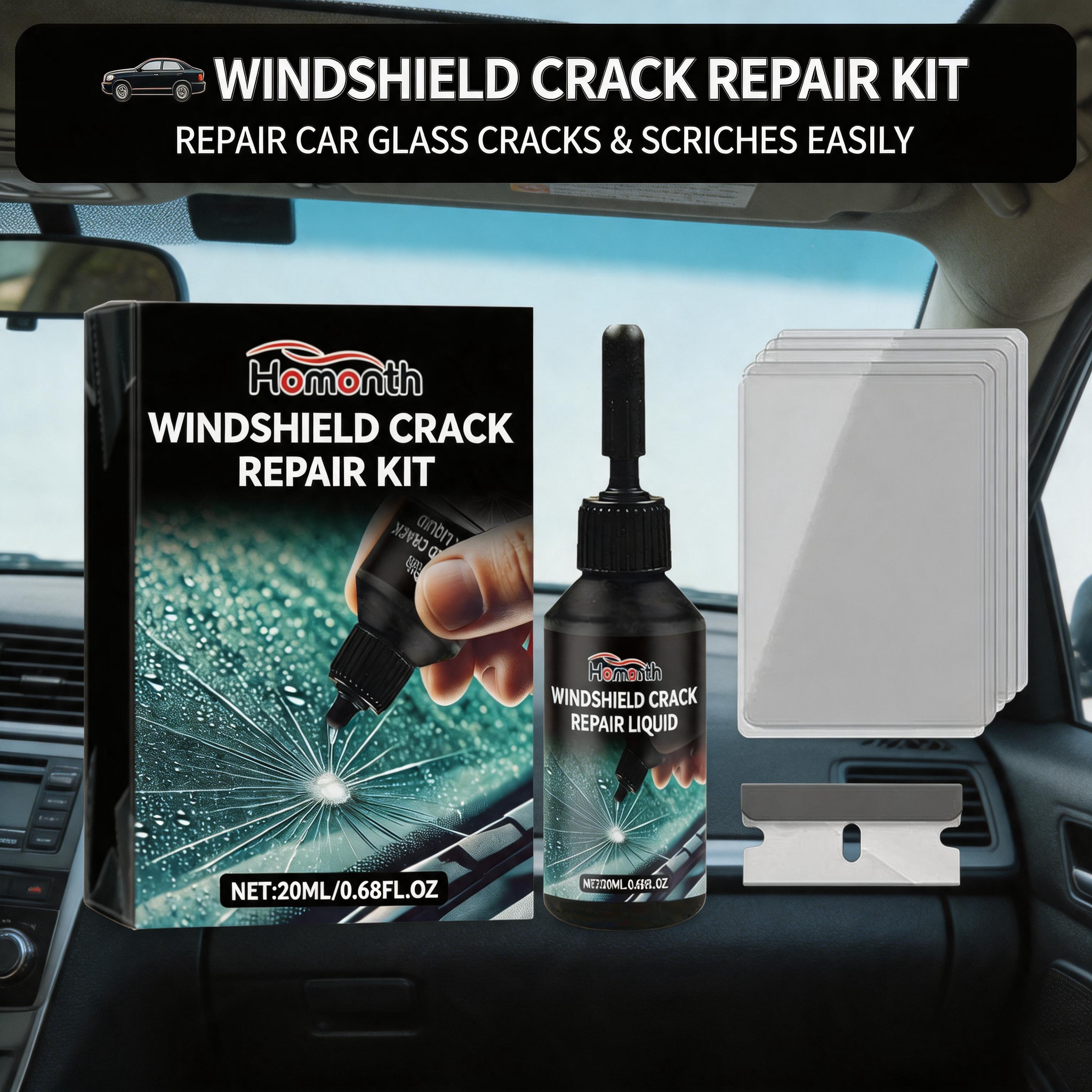 Car Glass Care Kit, Profession – Glass Cleaner Streak Bewertung und Preis