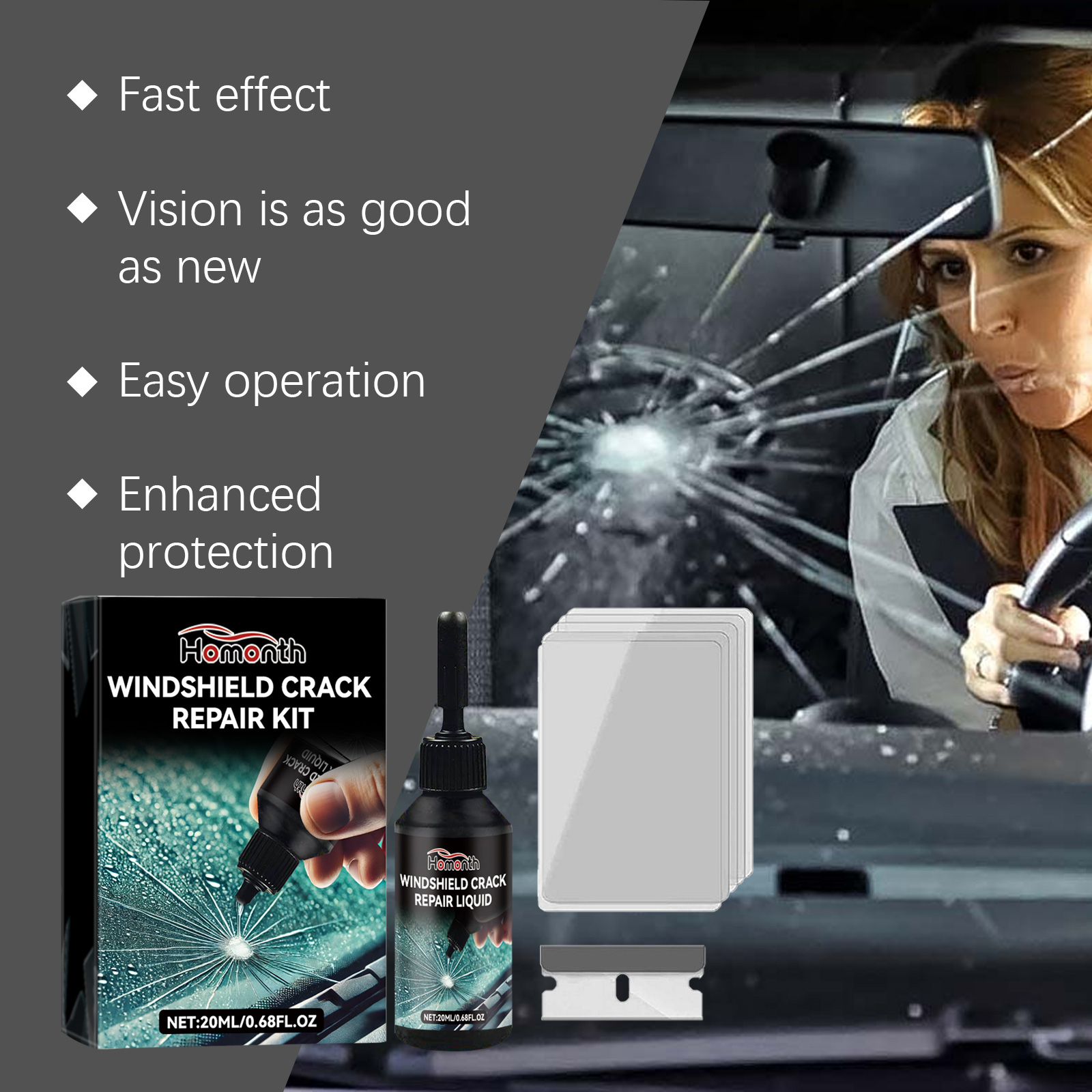 Car Glass Care Kit, Profession – Glass Cleaner Streak Bewertung und Preis