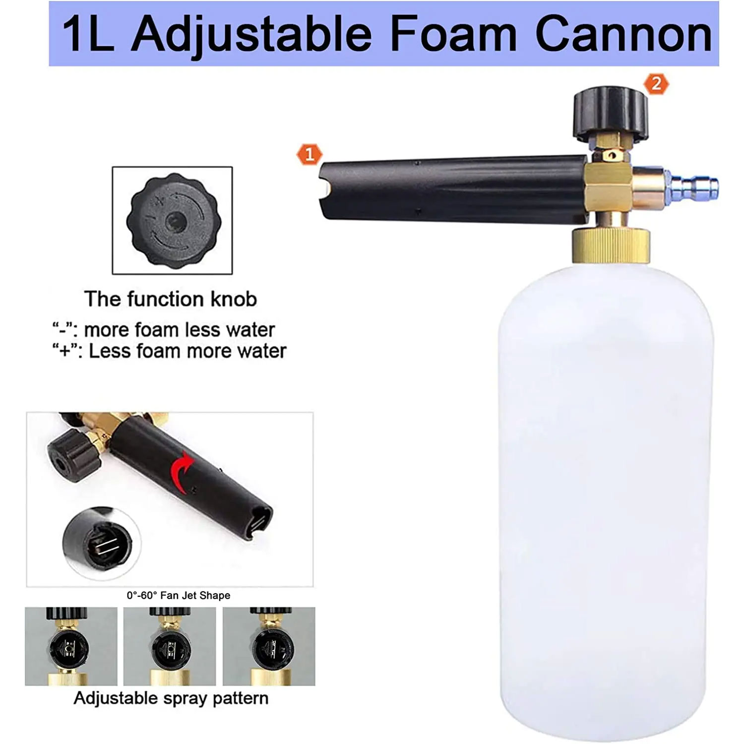 Snow Foam Cannon with 1/4 Inch – Foam Cannon Car Wash Bewertung und Preis