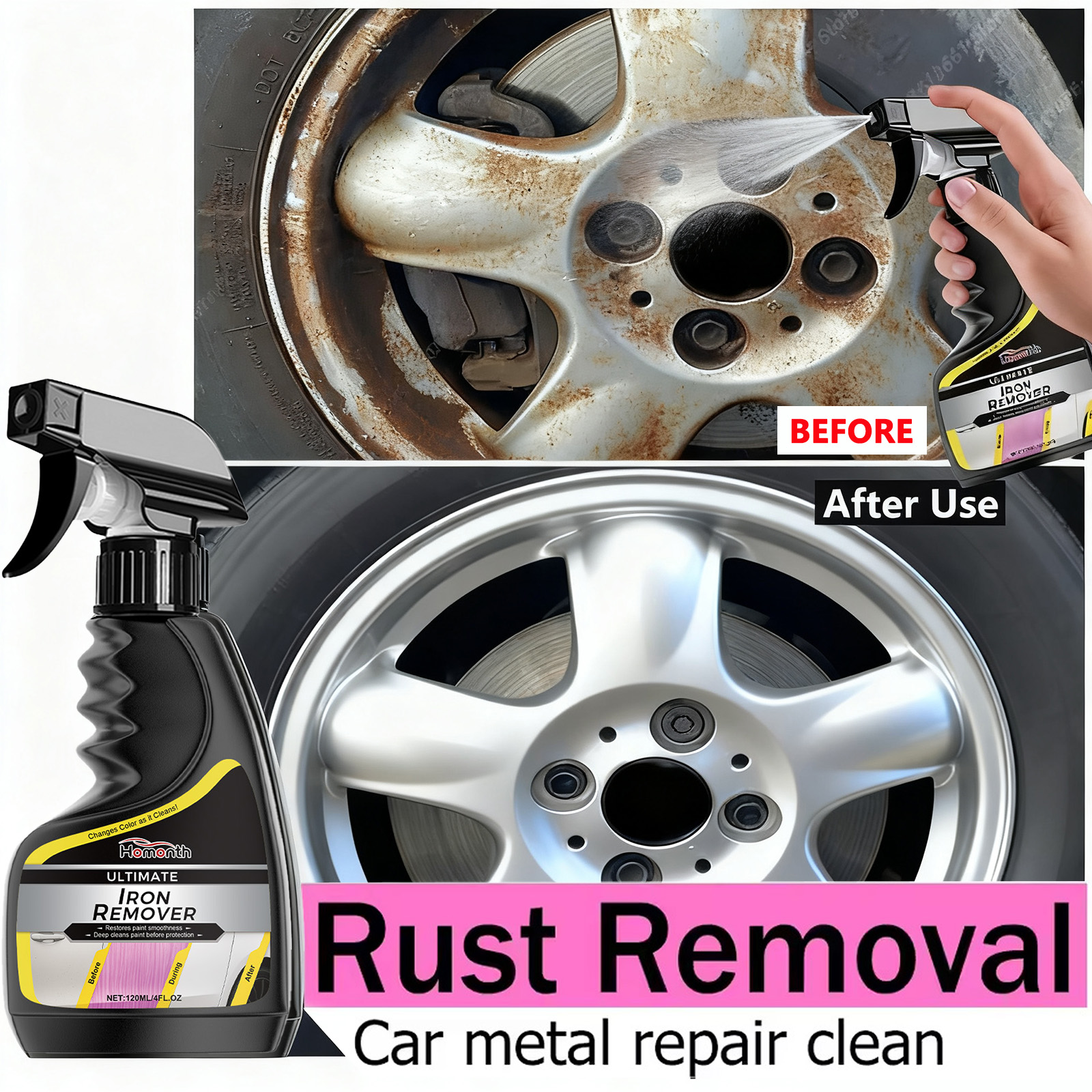 Car Wheel Cleaner Rust Remover – Wheel Cleaner Alloy Bewertung und Preis