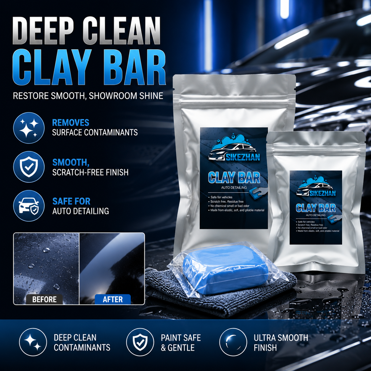 SIKEZHAN Magic Car Clay Bar fo – Clay Bar Lubricant Bewertung und Preis