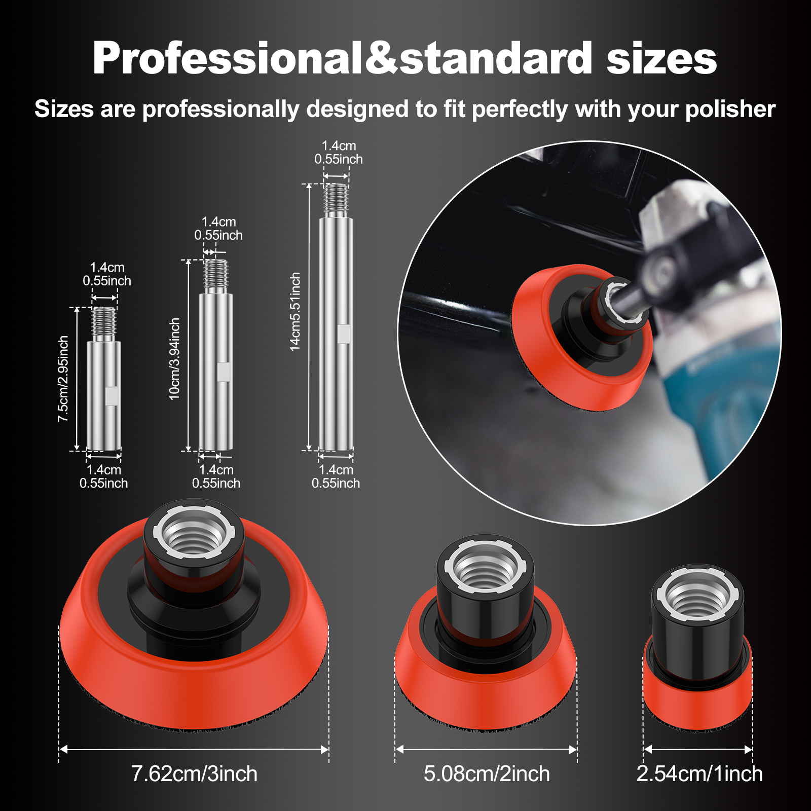 M14 Thread Polisher Extension  – Polish Pad Set Buffer Bewertung und Preis